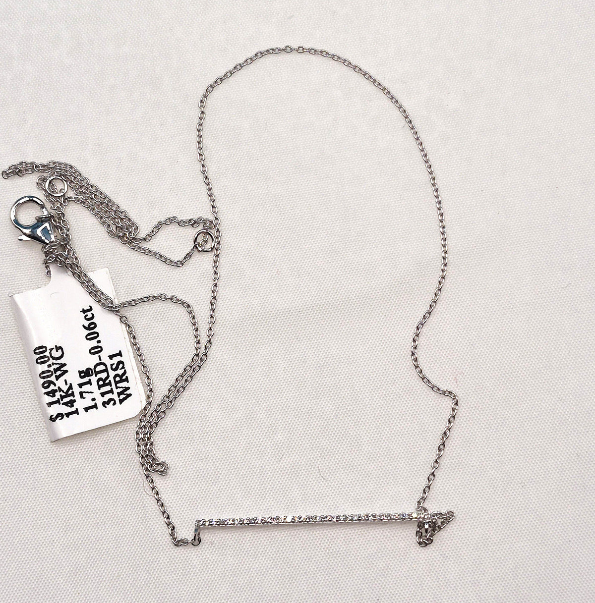 Diamond Bar Necklace