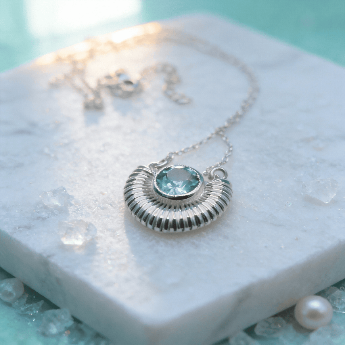 Topaz and Sterling Pendant/Necklace