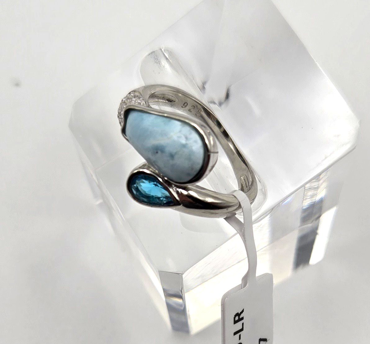 Larimar and Topaz Ring