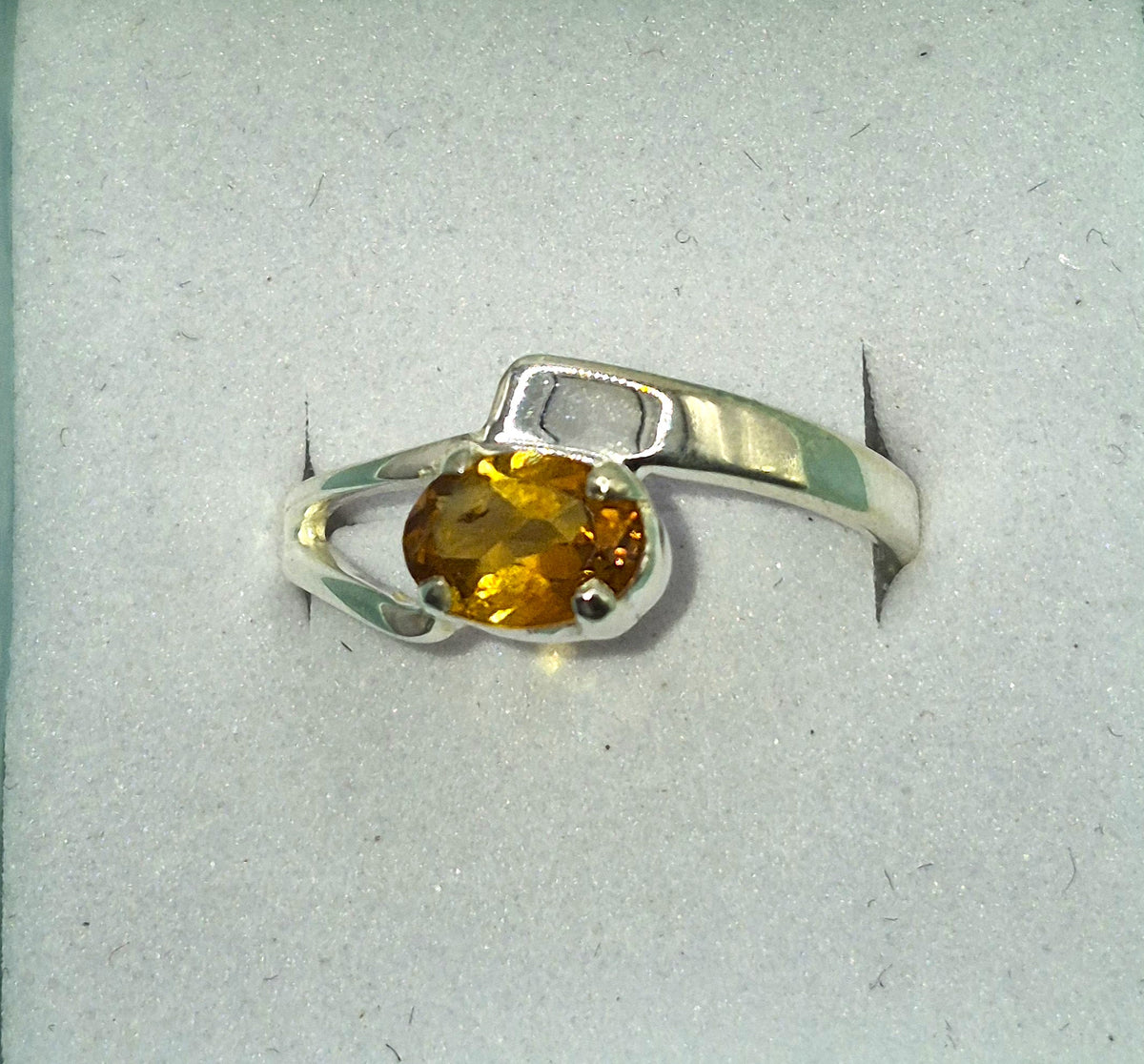 Citrine and Sterling Silver Ring
