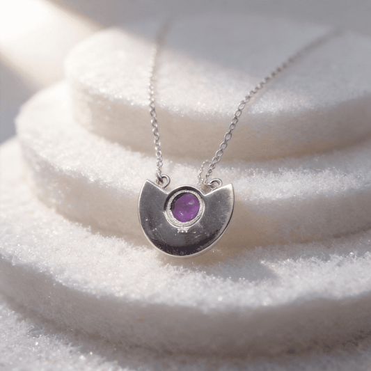 Amethyst and Sterling Silver Pendant/Necklace