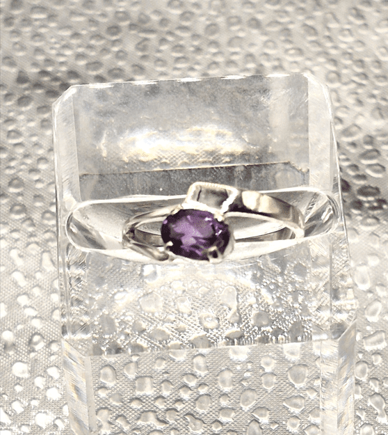 Amethyst and Sterling Ring