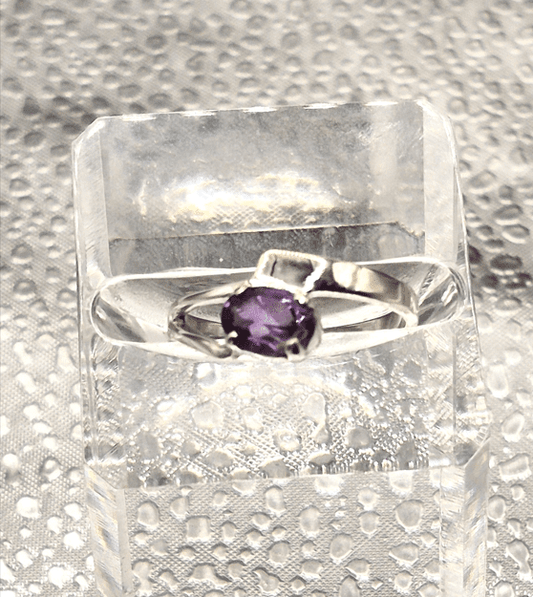 Amethyst and Sterling Ring