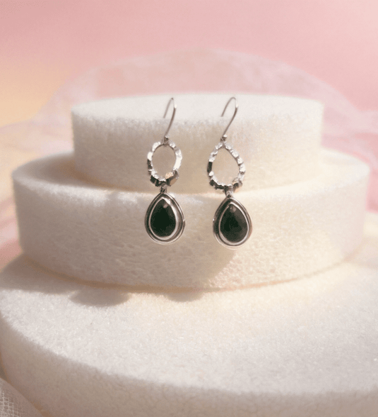 Malachite and Sterling Silver Earrings