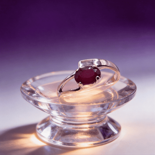 Ruby and Sterling Silver Ring