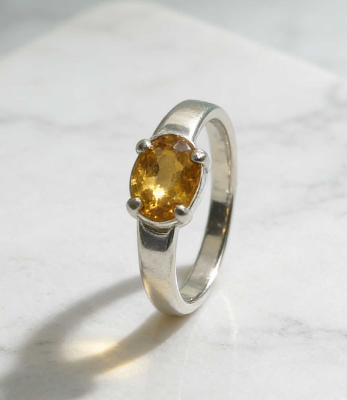 Citrine and Sterling Silver Ring