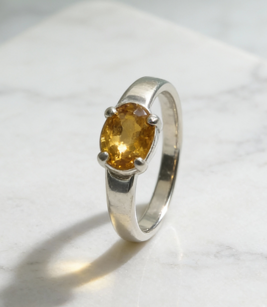 Citrine and Sterling Silver Ring