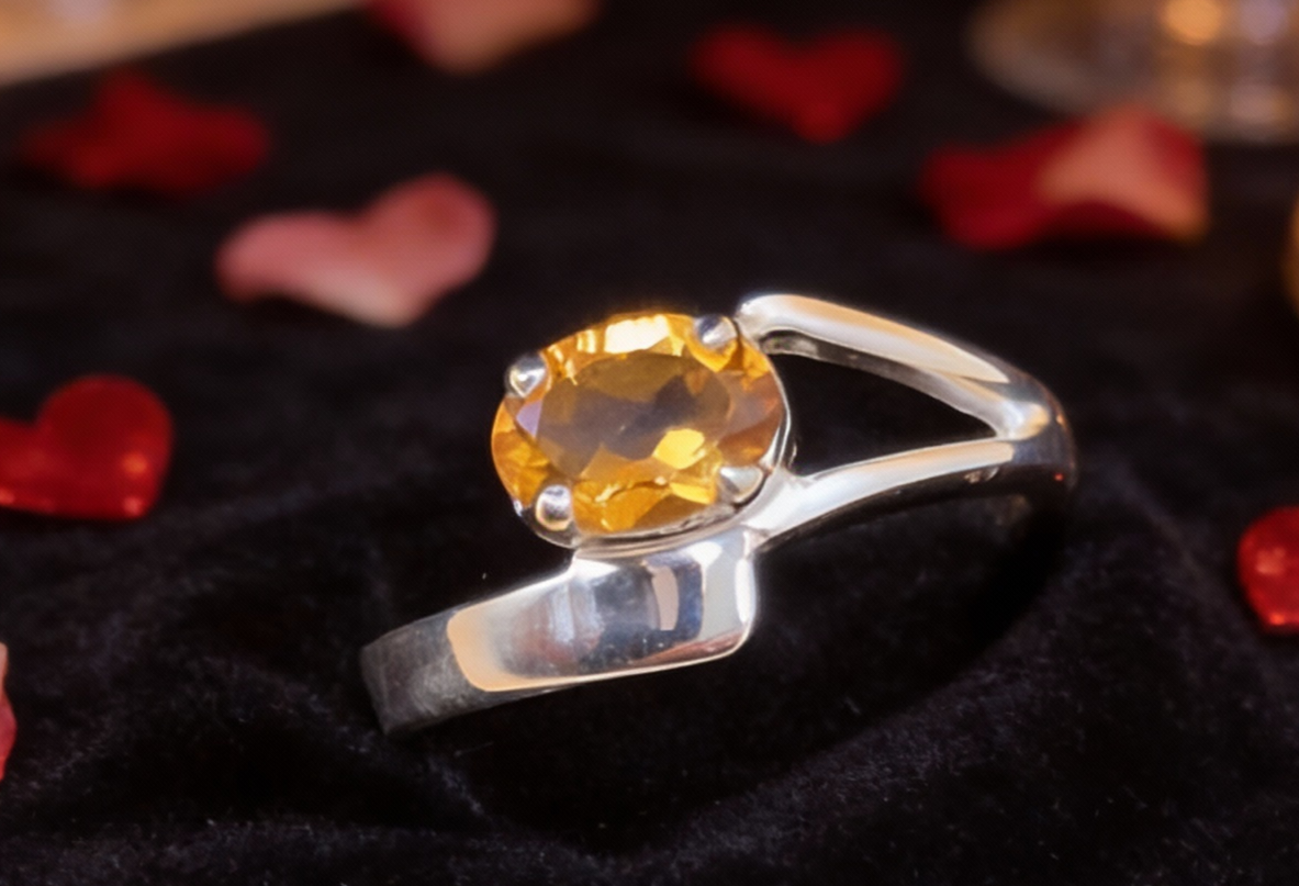 Citrine and Sterling Silver Ring