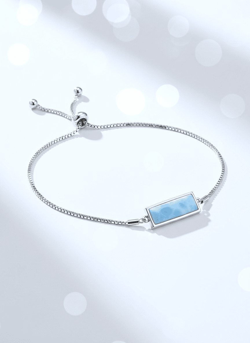 Rectangle Larimar Bracelet
